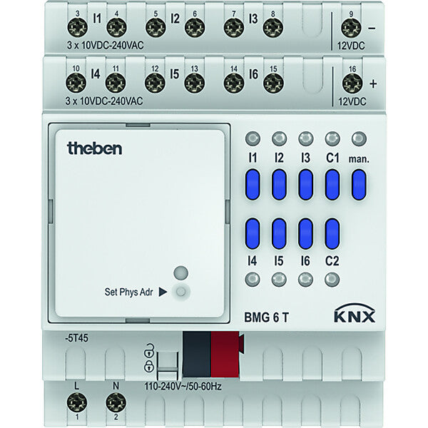Theben Binäreingang MIX2,Grundgerät,6Kan BMG 6 T KNX